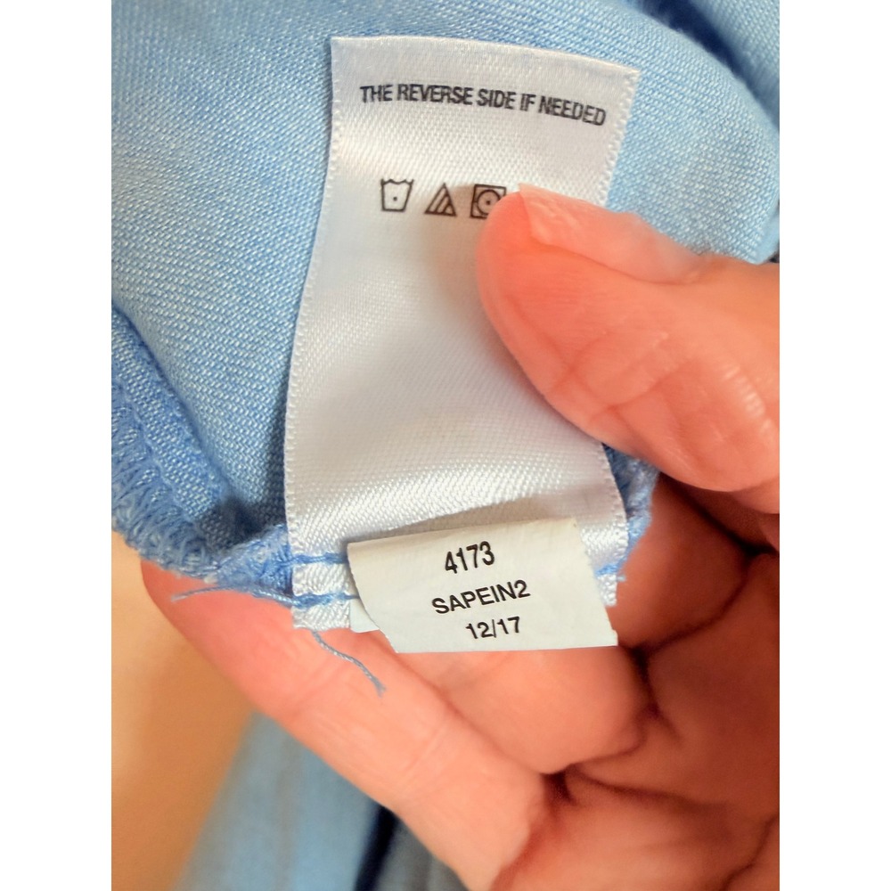 Aeropostale Jumpsuit Women XS Light Blue Chambray Halter Wide Leg Cropped Tassel - Picture 10 of 10